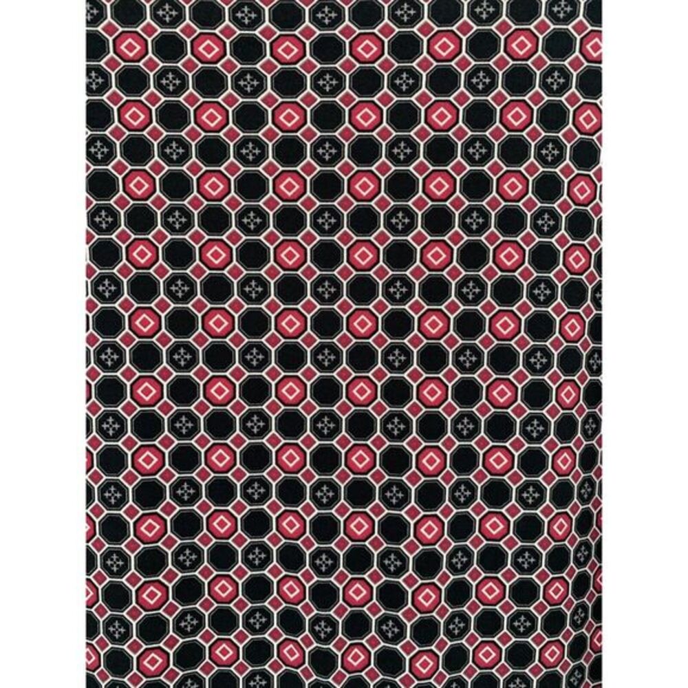 East 5th Black & Pink Geometric Pattern Long Sleeve Women's Top Size Medium - Picture 7 of 7